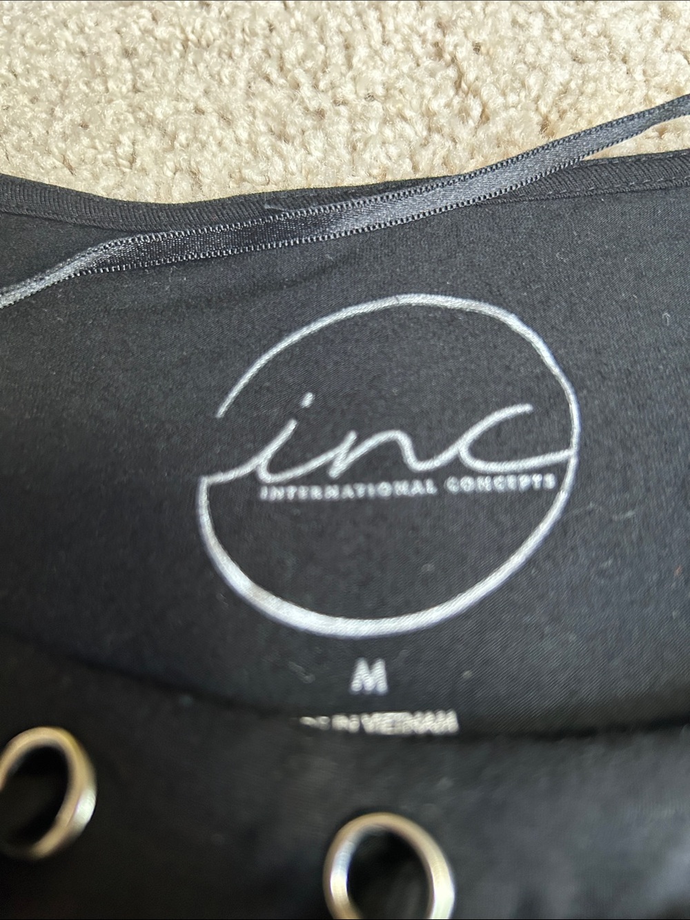 INC INTERNATIONAL BLACK TANK TOP - Picture 4 of 4